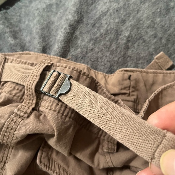 Bershka Tan Cargo Utility Baggy Straight Pants Size 8 - Picture 11 of 14